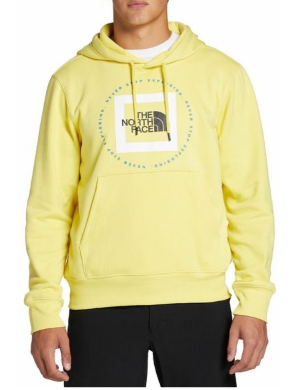 The North Face Men's Geo Never Stop Exploring Hoodie - Yellowtail Size Large